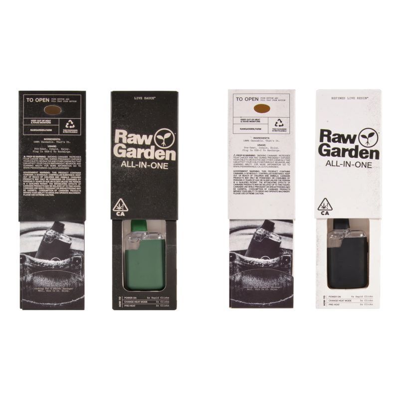 Raw Garden All-In-One 1ml & 2ml Disposable Vape Packaging & Hardware